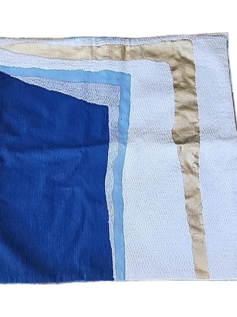 NEW West Elm Handcrafted Geometric Modernist Abstract Linen Square Pillow Case